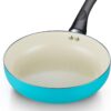 Cook N Home Pots and Pans Set Nonstick, 10 Piece Ceramic Cookware Sets, Kitchen Non Stick Cooking Set with Saucepans, Frying Pans, Dutch Oven Pot with Lids, PFOS and PFOA Free, Turquoise