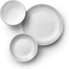 Corelle 18-Piece Service for 6 Dinnerware Set, Triple Layer Glass and Chip Resistant, Lightweight Round Plates and Bowls Set, Mystic Gray