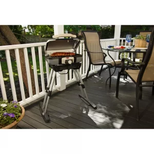 Cuisinart CEG-980 Portable Outdoor Electric Grill with Versa Stand in Grey/Black