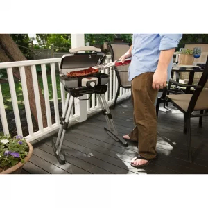 Cuisinart CEG-980 Portable Outdoor Electric Grill with Versa Stand in Grey/Black