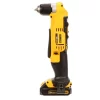 DEWALT DCD740C1 20-Volt MAX Cordless 3/8 in. Right Angle Drill/Driver, (1) 20-Volt 1.3Ah Battery, Charger & Bag