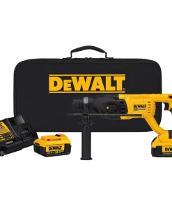 DEWALT DCH133M2 20-Volt MAX Cordless Brushless 1 in. SDS Plus D-Handle Concrete & Masonry Rotary Hammer & (2) 20-Volt 4.0Ah Batteries