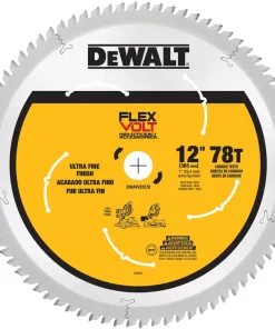DEWALT DWAFV31278 FLEXVOLT 12 in. 78-Teeth Carbide-Tipped Miter Saw Blade