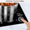 Duxtop Built-in Countertop Burner, Portable Induction Cooktop, Sensor Touch Induction Burner, 170-Minute Timer, Safety Lock, 1800W BT-200T1/8600BI