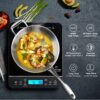 Duxtop Portable Induction Cooktop, Countertop Burner Induction Hot Plate with LCD Sensor Touch 1800 Watts, Silver 9600LS BT-200DZ