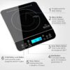 Duxtop Portable Induction Cooktop, Countertop Burner Induction Hot Plate with LCD Sensor Touch 1800 Watts, Silver 9600LS BT-200DZ