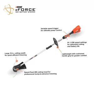 ECHO DSRM-2100C1 eFORCE 56V 16 in. Brushless Cordless Battery Trimmer with 2.5Ah Battery and Charger