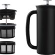ESPRO P7 French Press - Double Walled Stainless Steel Insulated Coffee and Tea Maker (Matte Black, 18 Ounce)
