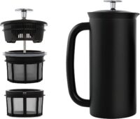 ESPRO P7 French Press - Double Walled Stainless Steel Insulated Coffee and Tea Maker (Matte Black, 18 Ounce)