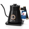 Electric Gooseneck Kettle, Aromaster Pour Over Coffee Tea Kettle with Thermometer 0.8L 100% Stainless Steel 1200 Watt Quick Heating Mini