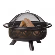 Endless Summer WAD1009SP 30 in. D Oil Rubbed Bronze Finish Geometric Design Wood Burning Fire Pit