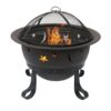 Endless Summer WAD1081SP Bronze Cauldron Stars and Moons 30 in. D Wood Burning Fire Pit