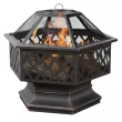 Endless Summer WAD1377SP 24 in. Diameter Hex Shaped Lattice Fire Pit in Oil Rubbed Bronze