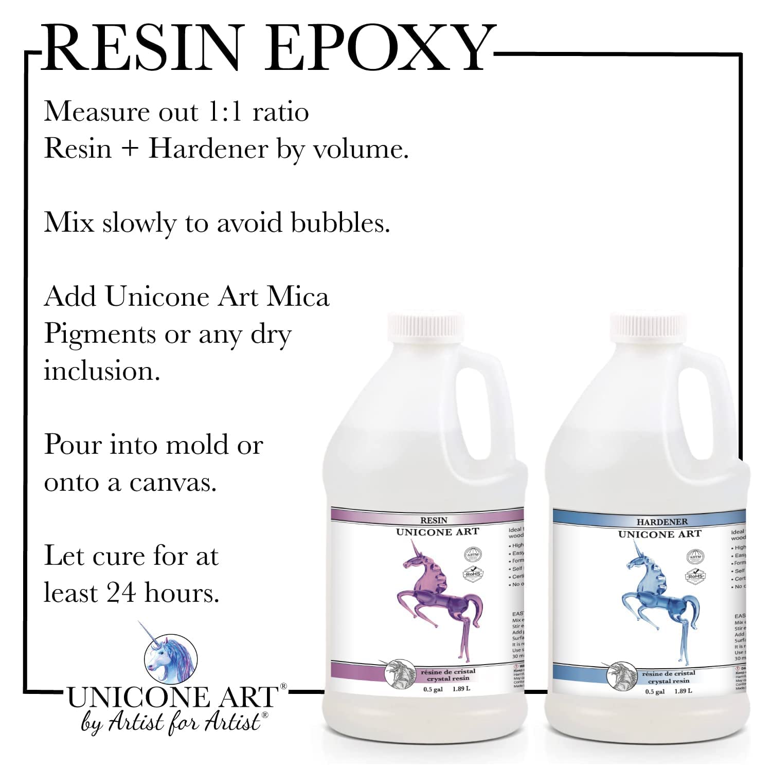 ArtResin 1 Gallon Clear Epoxy Resin & Hardener Kit