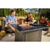 FIRE ISLAND GAD15307M 30 in. W x 24.6 in. H Square Steel Propane Black Slate Fire Pit with Stamped Steel Black Base and 50000 BTU Burner