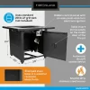 FIRE ISLAND GAD15307M 30 in. W x 24.6 in. H Square Steel Propane Black Slate Fire Pit with Stamped Steel Black Base and 50000 BTU Burner