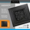 FIRE ISLAND GAD15307M 30 in. W x 24.6 in. H Square Steel Propane Black Slate Fire Pit with Stamped Steel Black Base and 50000 BTU Burner
