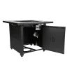 FIRE ISLAND GAD15307M 30 in. W x 24.6 in. H Square Steel Propane Black Slate Fire Pit with Stamped Steel Black Base and 50000 BTU Burner