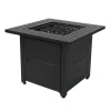 FIRE ISLAND GAD15307M 30 in. W x 24.6 in. H Square Steel Propane Black Slate Fire Pit with Stamped Steel Black Base and 50000 BTU Burner