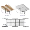 FLEXIMOUNTS GR38B-E Adjustable Height Overhead Ceiling Mount Garage Rack in Black (96 in. W x 36 in. D)