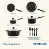 Farberware 12-Piece Easy Clean Nonstick Pots and Pans/Cookware Set, Black Farberware 12-Piece Easy Clean Nonstick Pots and Pans/Cookware Set, Black