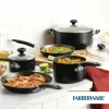 Farberware 12-Piece Easy Clean Nonstick Pots and Pans/Cookware Set, Black Farberware 12-Piece Easy Clean Nonstick Pots and Pans/Cookware Set, Black