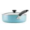 Farberware 20 Pc Easy Clean Aluminum Nonstick Cookware Pots and Pans Set, Aqua Farberware 20 Pc Easy Clean Aluminum Nonstick Cookware Pots and Pans Set, Aqua