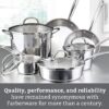 Farberware Millennium Stainless Steel Cookware Pots and Pans Set, 10 Piece Farberware Millennium Stainless Steel Cookware Pots and Pans Set, 10 Piece