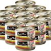 Fussie Cat Premium Tuna with Salmon Formula in Aspic Grain-Free Canned Cat Food 2.82-oz case of 24