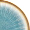 Gibson Elite Mayfair Bay Embossed Double Bowl Dinnerware Set, Service for 4 (16pcs), Blue