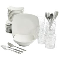 Gibson Home Liberty Hill 30-Piece Dinnerware Set, White