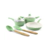 Gibson Home Town Market Square 7 Piece Non-stick Enameled Essential Cookware and Cooking Utensil Set