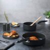 Goodful Cookware Set with Premium Non-Stick Coating, Dishwasher Safe Pots and Pans, Tempered Glass Steam Vented Lids, Stainless Steel Steamer, and Bamboo Cooking Utensils Set, 12-Piece, Charcoal Gray