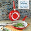 Granite Stone Diamond 8298 Farmhouse 13-Piece Aluminum Ultra-Durable Chalk Grey Diamond Infused Nonstick Coating Cookware Set in Speckled Red