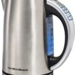 Hamilton Beach 41020R 1.7 Liter Variable Temperature Electric Kettle for Tea and Hot Water, Cordless, Keep Warm, LED Indicator, Auto-Shutoff and Boil-Dry Protection, Stainless Steel