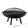 Hampton Bay A301002900 Windgate 40 in. Dia. Round Steel Wood Burning Fire Pit with Spark Guard