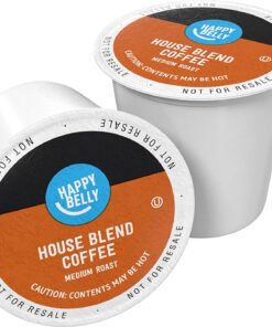 Happy Belly 100 Ct. Medium-Dark Roast Coffee Pods House Blend Compatible with Keurig 2.0 K-Cup Brewers