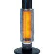 HeatMate MH-G4(K) Graphite Electric Tower Heater, Instant Heat, Energy Efficient 420W, Black