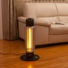 HeatMate MH-G4(K) Graphite Electric Tower Heater, Instant Heat, Energy Efficient 420W, Black