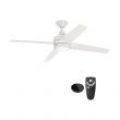 Home Decorators Collection 54727-BOND Mercer 52 in. Integrated LED Indoor White Ceiling Fan with Light Kit works with Google Assistant and Alexa