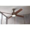 Home Decorators Collection 54729-BOND Mercer 52 in. Integrated LED Indoor Oil Rubbed Bronze Ceiling Fan with Light Kit works with Google Assistant and Alexa