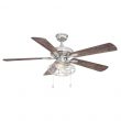 Home Decorators Collection YG629A-BN Ellard 52 in. LED Brushed Nickel Ceiling Fan with Light Kit