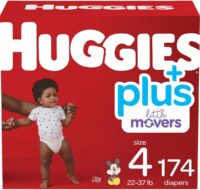Huggies Little Movers Plus Diapers, Size 4 (174-Count)