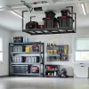 Husky ACR3296B-P Adjustable Height Overhead Ceiling Mount Garage Rack in Black (42 in. H x 96 in. W x 32 in. D) Husky ACR3296B-P Adjustable Height Overhead Ceiling Mount Garage Rack in Black (42 in. H x 96 in. W x 32 in. D)