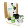 Jade Leaf - Complete Matcha Ceremony Gift Set - Ceremonial Grade Organic Matcha Green Tea Powder Tin, Bamboo Matcha Whisk and Scoop, Stainless Steel Sifter, Stoneware Bowl & Whisk Holder, Prep Guide