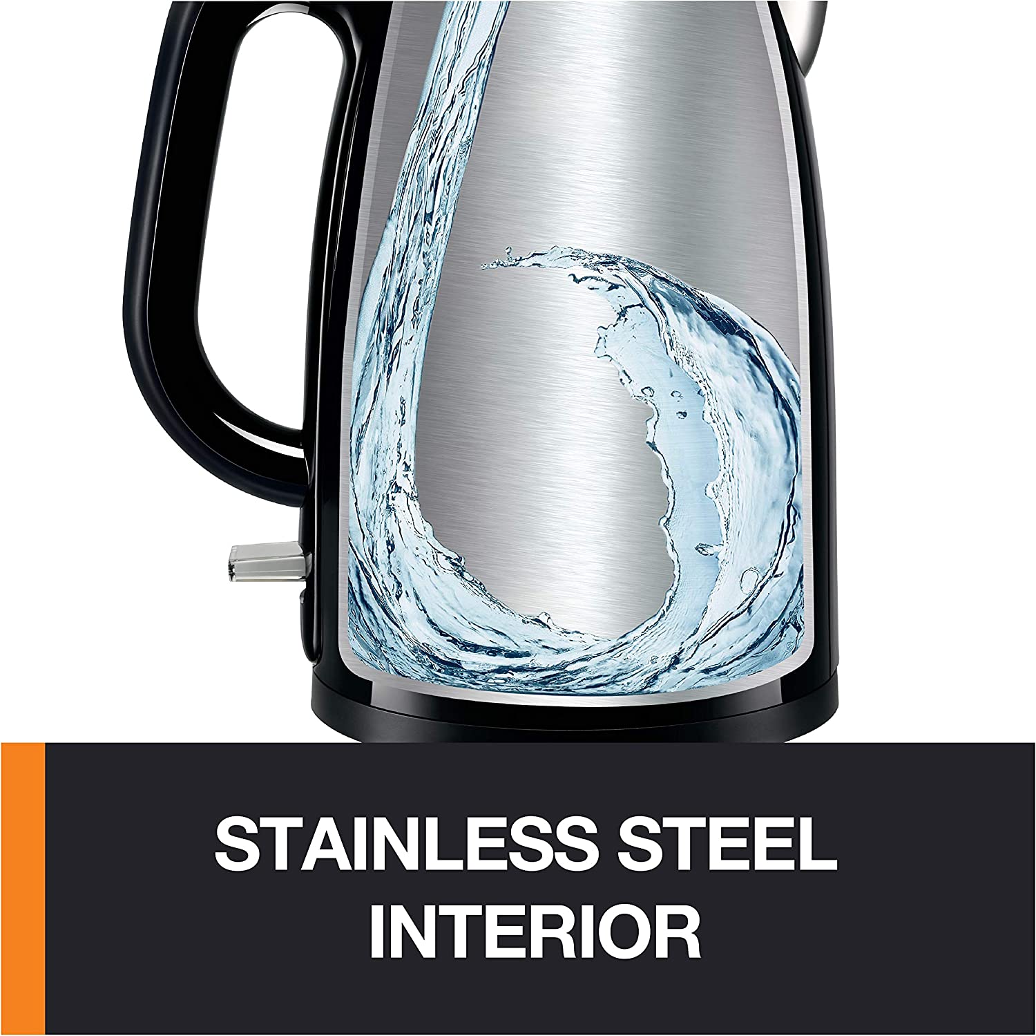 Stainless Steel Electric Kettle,1.5L Double Wall Cool Touch Tea