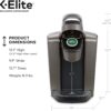 Keurig K-Elite Coffee Maker, Single Serve K-Cup Pod Coffee Brewer, With Iced Coffee Capability, Brushed Slate