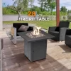 LAUREL CANYON GHFIRE04 48000 BTU 28 in. x 25 in. Square Outdoor Propane Gas Fire Pit Table Quick Ignition Black Table Top Iron