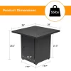 LAUREL CANYON GHFIRE04 48000 BTU 28 in. x 25 in. Square Outdoor Propane Gas Fire Pit Table Quick Ignition Black Table Top Iron