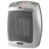 Lasko 1500W Electric Ceramic Space Heater with Adjustable Thermostat, 754200, Silver